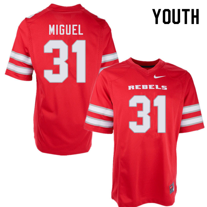 Youth #31 Avery Miguel UNLV Rebels College Football Jerseys Sale-Red - Click Image to Close